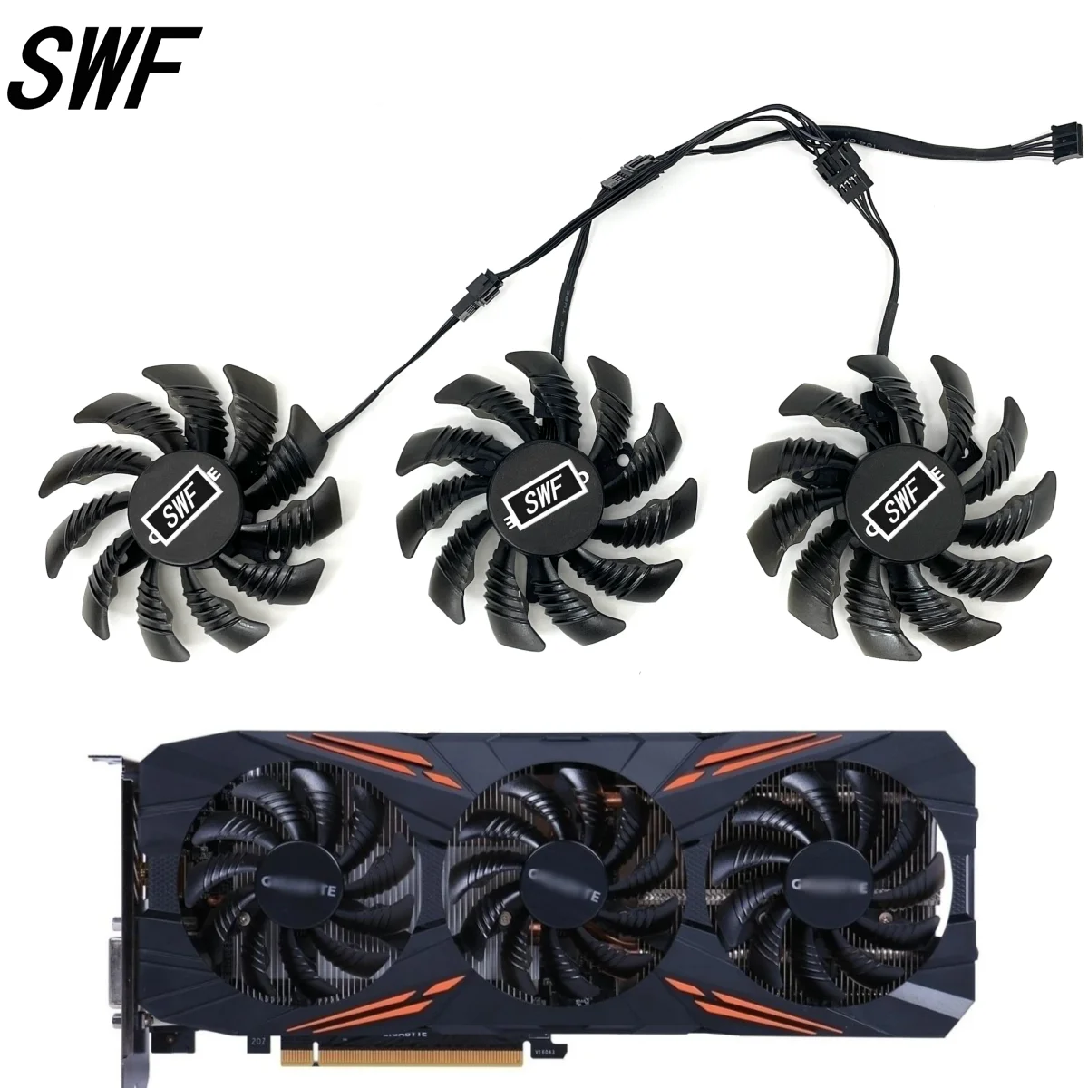 Ventilador de Refrigeração para Gigabyte Aorus T128010su Pld08010s12hh 0.35a Gtx 1080 1070 ti g1 Gaming Placa Gráfica Cooler 75 mm Novo
