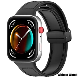 Elegant Leather Bracelet with Magnetic Closure - Premium Strap Accessory for Huawei Fit 5 - 4 (B)