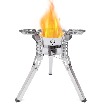 Ultralight Backpacking Camping Stove Support Wind-Resistance Portable Cooking Gas Stove with Piezo Ignition for Outdoor Camping 6