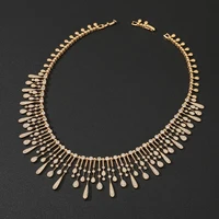 Women Fashion Waterdrop Cubic Zircon Tassel Bridal Necklace Bracelet Ring Earring Set Women Boutique Wedding Anniversary Jewelry 5