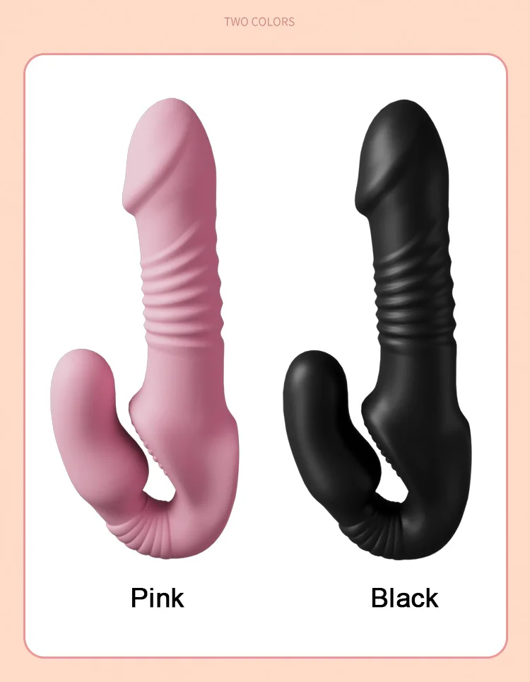 Strap-on Silicone Double Dildo Penis Wireless Vagina Vibrator for Single Women Lesbian Couples Sexy Sex Toys for Adults