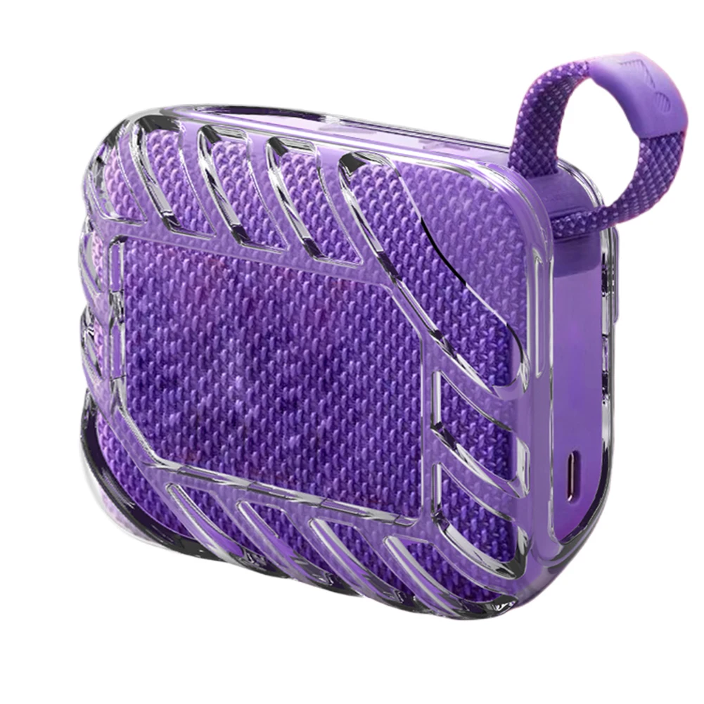 TPU Cover Case Anti-Drop Transparent Case Shockproof Carrying Sleeve Protective Case for JBL Go4 Wireless Speaker