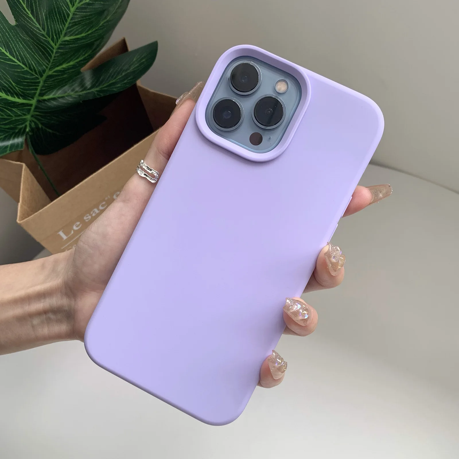 Funda De Silicona Líquida Original De Lujo Para iPhone 14 Plus 14 Pro Max A  Prueba De Golpes Gao Jiahui unisex