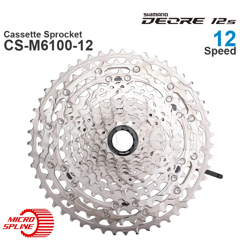 SHIMANO DEORE M6100 12-Speed Cassette Sprocket CS-M6100-HYPERGLIDE for MTB bike Original Parts,bicycle cassette,bicycle sprocket gear,bike freewheel