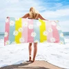 DIZETION Absorbent and Quick-drying Beach Towel Microfiber Yoga Swimming Beach Towel Printed Seaside Bath Towel 70*140CM 1