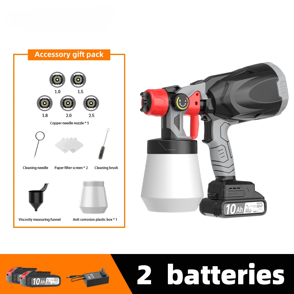 

800ml Electric Paint Spray Gun HVLP Sprayer Paint Gun Spray Gun Tools With Nozzles For Home/Garden Airbrush