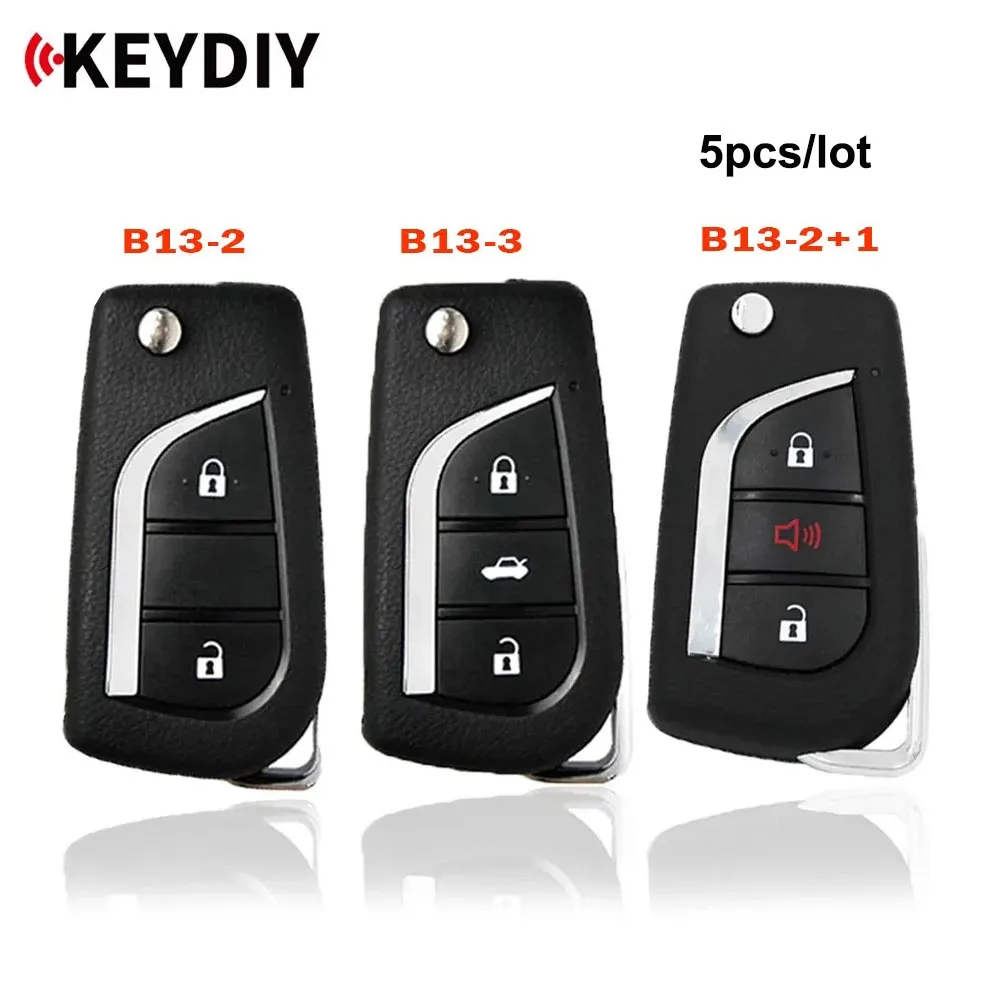 

5pcs KEYDIY KD900 B Series Car Remote Control Key B13-2/B13-2+1/B13 Car Key for Toyota Style KD-X2/KD-MAX/KD MINI Key