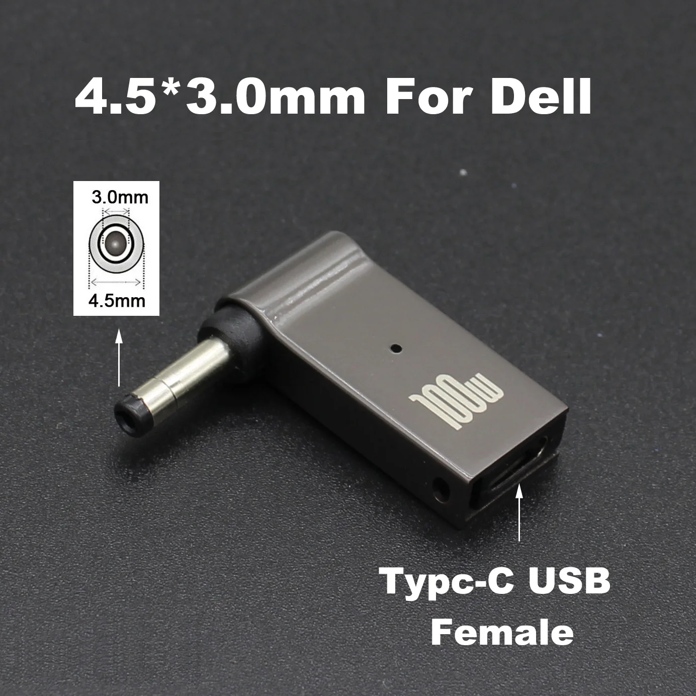 100W USB-C to DC Power Adapter Converter for Universal Laptop Charging