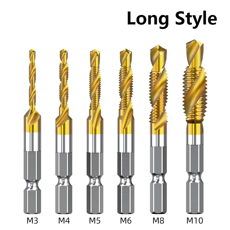 6pcs Long Golden