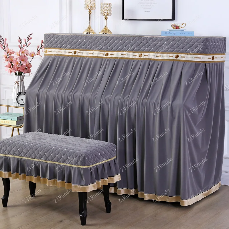 *Thickened piano cover full cover fabric can not be opened dust