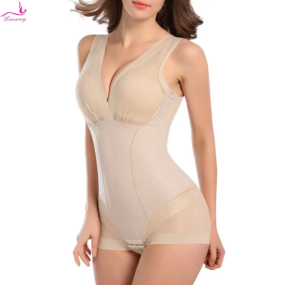 LAZAWG Bodysuit Shapewear for Women Tummy Control Underwear Body Shaper Flat Belly Panties Slim Waist Trainer Vest Under Dress