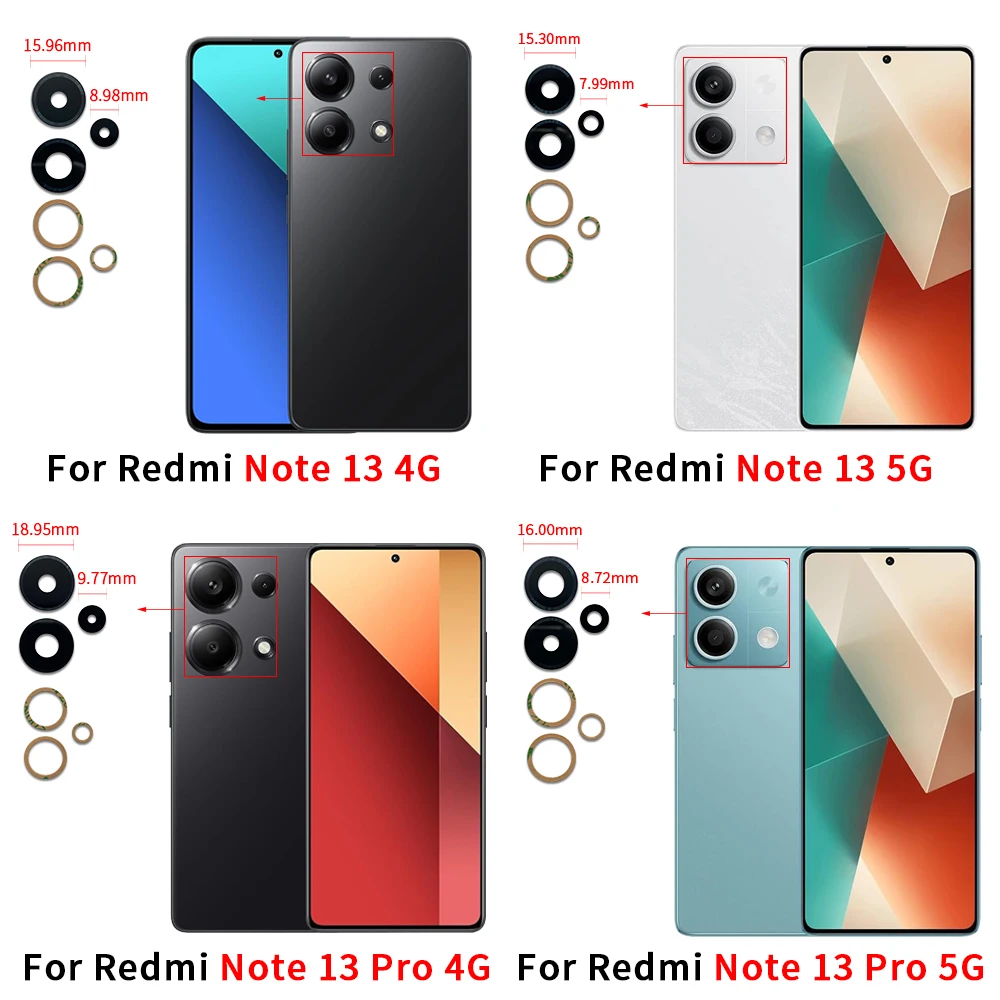 Premium Rear Back Camera Glass Lens Replacement with Adhesive