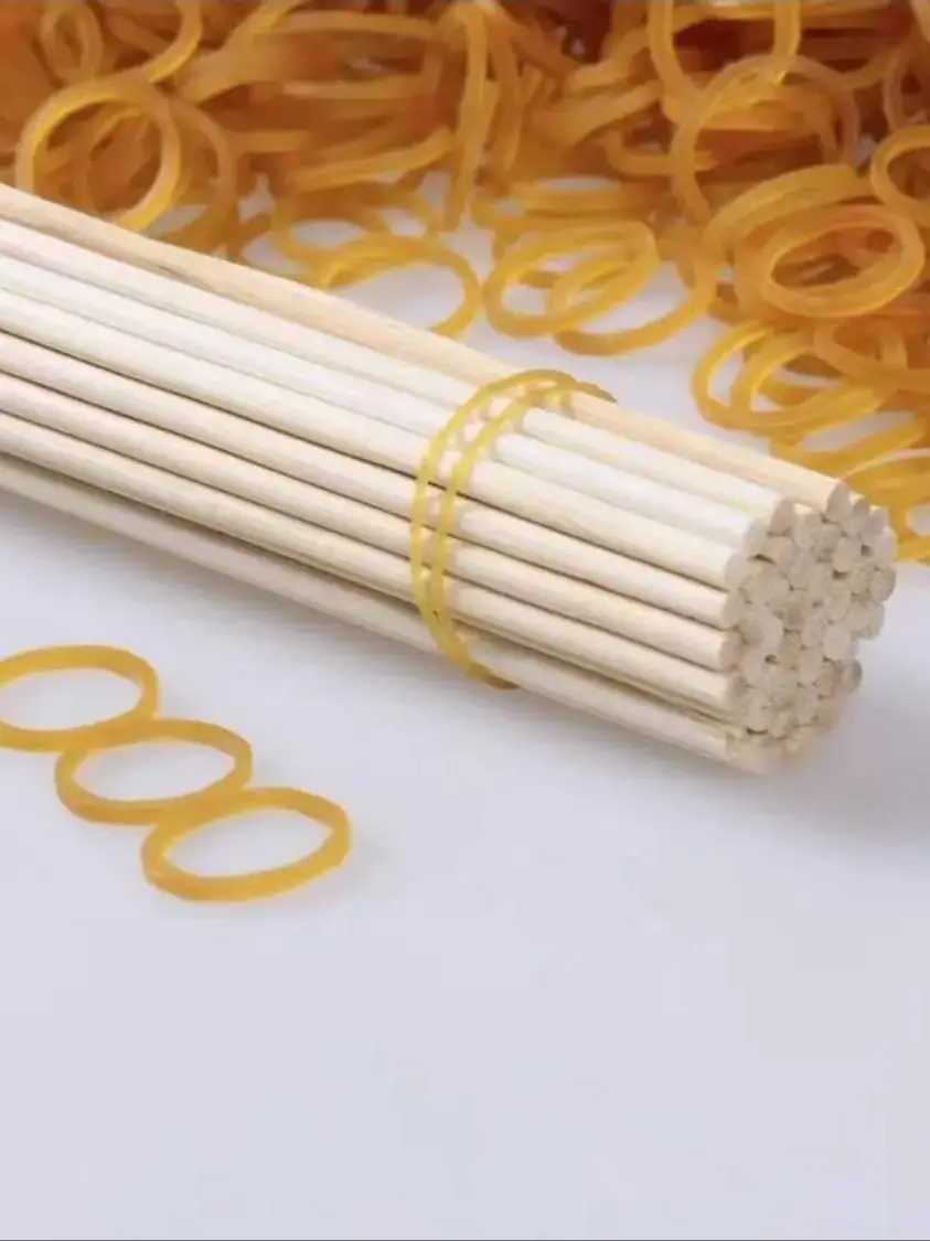 200pcs 홈 오피스 학교 문구 미니 밴드에 대 한 높은 탄성 노란색 고무 밴드 반지