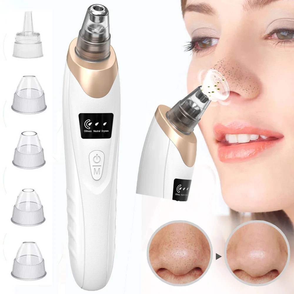 Blackhead Remover Vacuum Suction Pore Cleaner Face Cleaning and Exfoliating Black Dots Acne Pimple Remover Beauty Skin Care Tool sakura face exfoliating cleanser gel tighten pores reduce dullness soften skin lightening cream for black skin moisturizer 30g