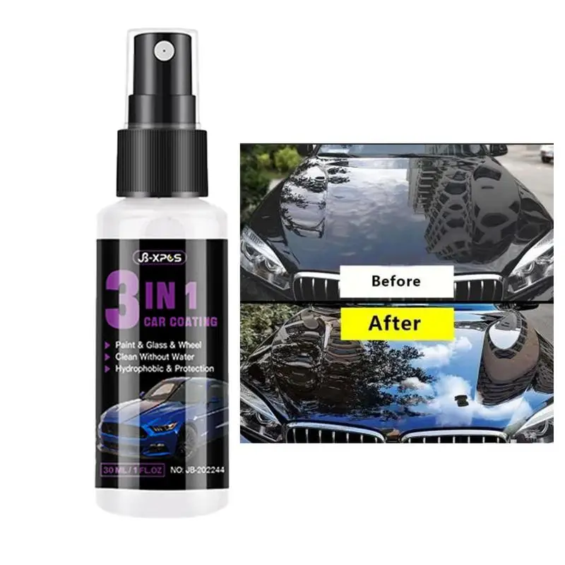 

Ceramic Car Polish Spray 3-in-1 Quick Coat Ceramic Coating Spray Ceramic Coating Fortify Waterless Wash & Wax Hydrophobic Top