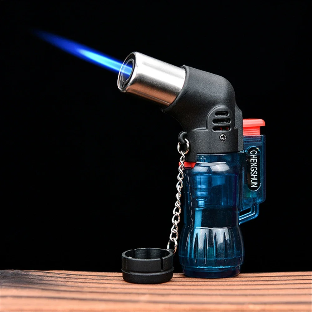 Butane Gas Lighter Cigarette Lighter Butane Jet Flame Cigarette Windproof Lighter Mini Portable Jet Torch Plastic Lighter