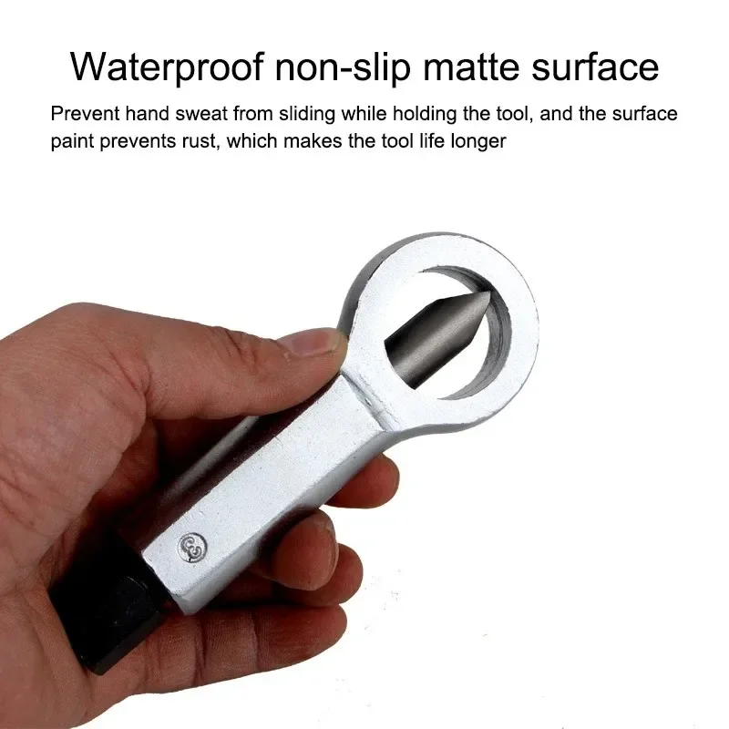 Rusty Nut Wrench Damaged Screw Separation 9-27mm Splitter Portable Manual Remover Spanner Steel Wrench Hex Extractor Car Tools