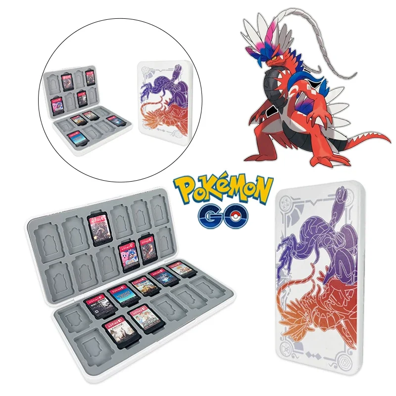Pokemon Scarlet E Violet Game Card Case Per Nintendo Switch Cartoon Anime Game Card Storage Box Per Switch Game Accessories