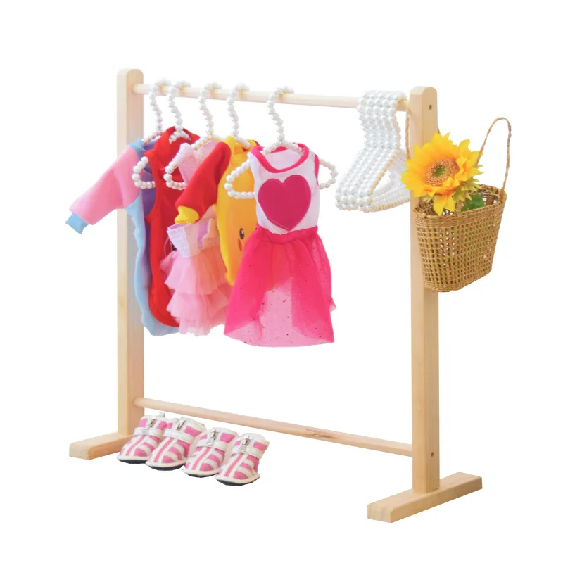 Pet solid wood floor hanger Husky teddy drying rack Cat log closet dog closet shelf storage