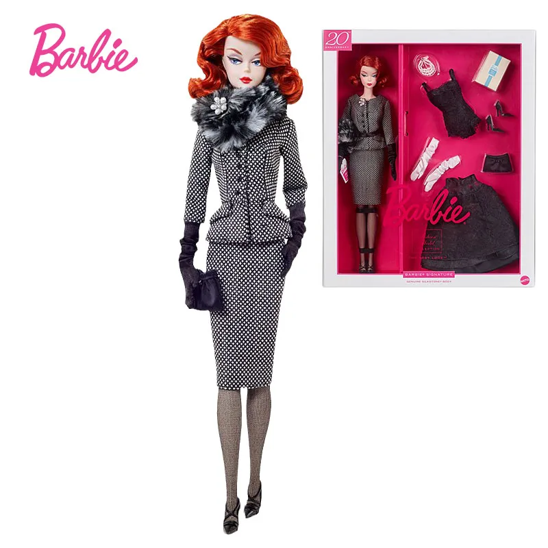 

Original Barbie Fashion Model Collection Silkstone The Best Look Barbie Doll Giftset Girls Toys Christmas Gift
