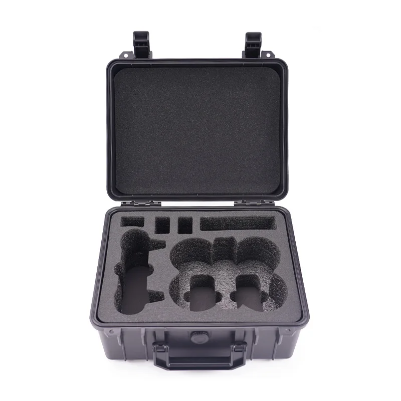 Détail de la jointure d'étanchéité et du verrou de l'étui rigide étanche pour DJI Neo Fly More Combo, garantissant la protection IP67.
