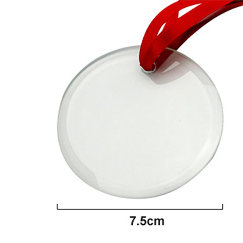 20pcs/Lot Sublimation Blanks Christmas Decoration Glass Pendant for Sublimation INk Transfer Printing Heat Press DIY 15pcs lot sublimation blanks christmas decoration ceramic pendant for sublimation ink transfer printing heat press diy