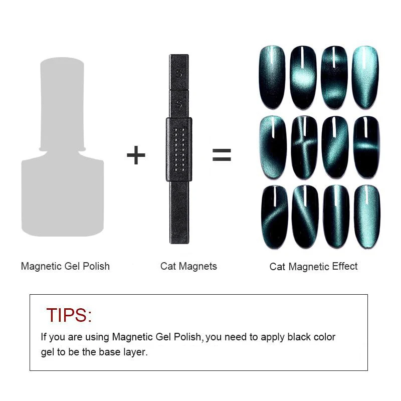 Strong Wide 9D Magnetic Board Cat Magnetic 3D Line Strip Effect Magnet Stick Board Nail Gel Polish Varnish Magic Nail Art Tool cat eye nail tool magnetic nail art tools magnetic nail tools