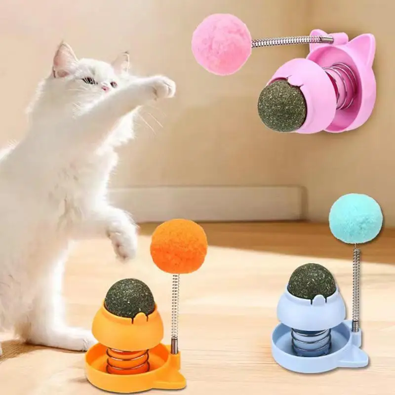 Catnip Ball Catnip Bubbles Catnip Ball Kitten Playing Catnip Ball Cat Toy Pet Licking Ball Cats And Dogs Teeth Cleaning Pet Toys 1pc catnip sugar solid catnip sugar long strong pill energy ball cat nutrition cream licking solid candy cats lovely snacks toys