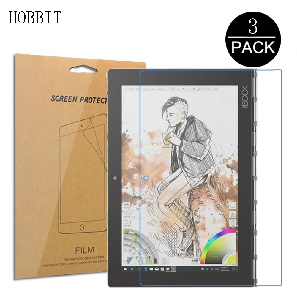 

3Pcs HD Clear LCD Protective Film For Lenovo YOGA Book 10.1Inch Tablet Screen Protector PET Water-proof Film Not Glass