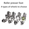 1PCS For Industrial lockstitch Sewing Machine Steel Roller Presser Foot With Knife lock stitch Sewing Machine Accessories 1