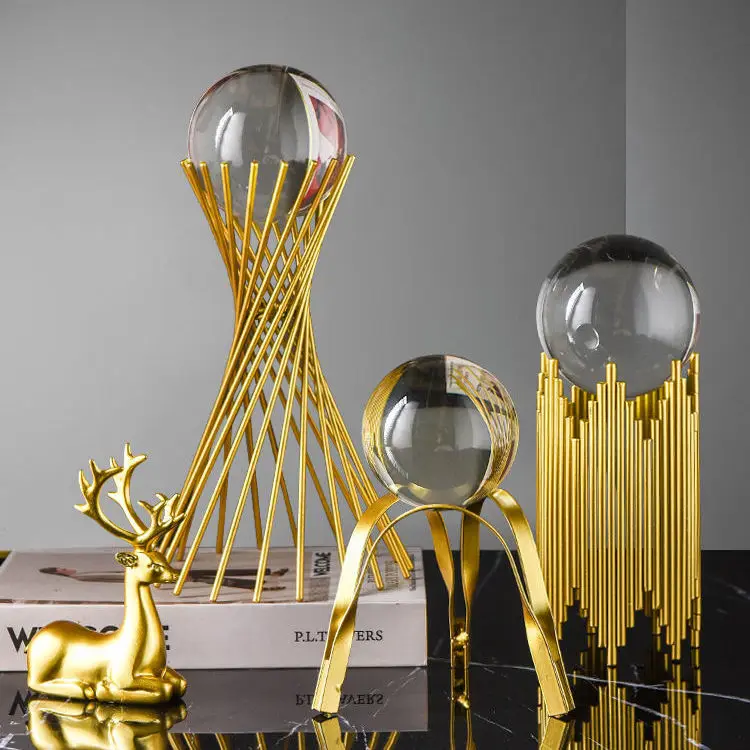 

Nordic high-end luxury crystal ball decorations, creative home decorations, gift rooms, living rooms, hallways, tabletops, wine