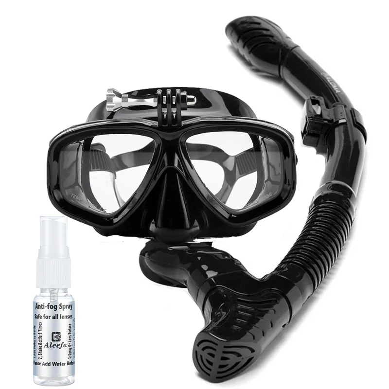 Myopia Gopro Diving Mask Snorkels Set Anti-burst myopic lenses Anti-Fog adult Diving Swimming Easy Breath Tube Snorkel Mask