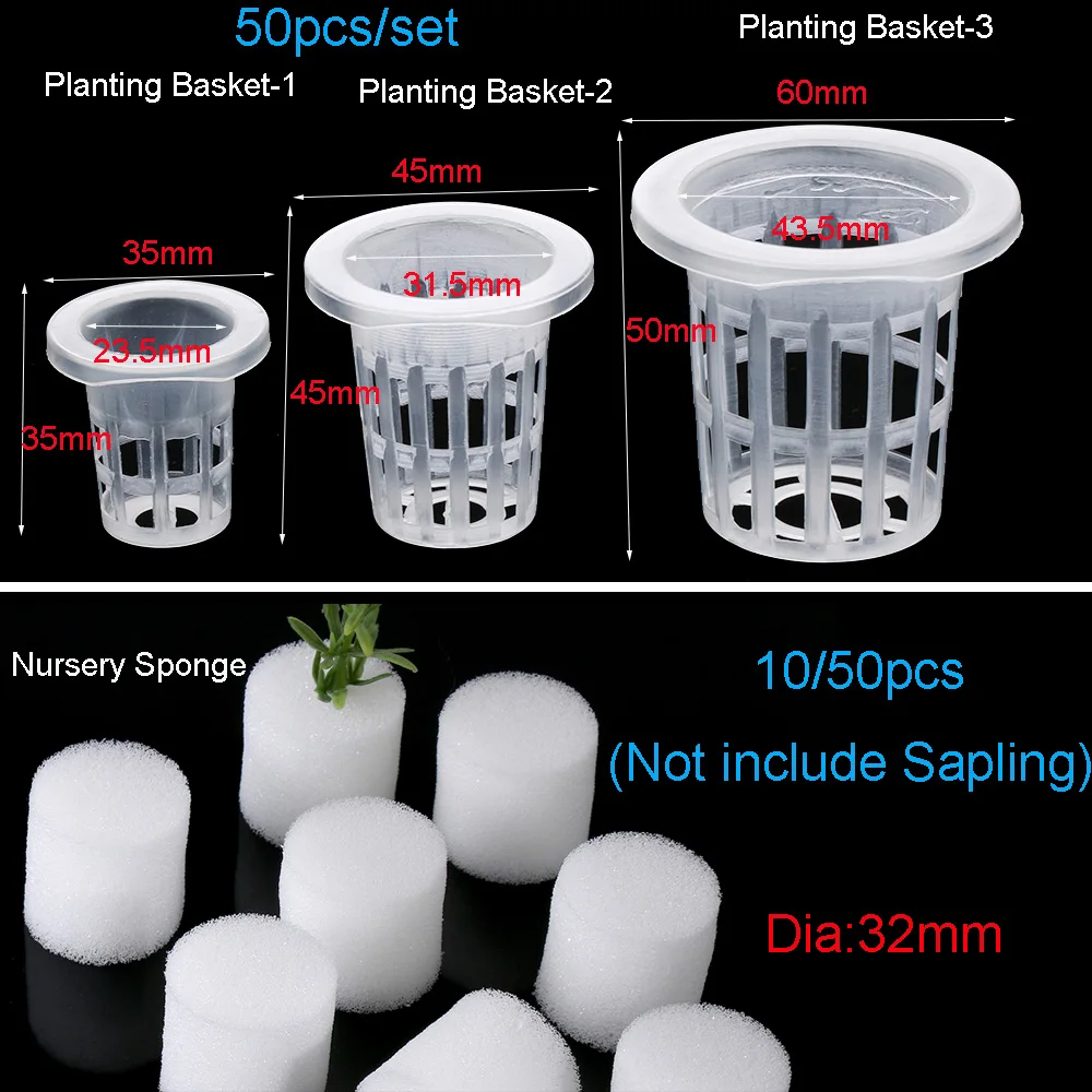 Soilless hydroponic vegetables nursery pots planting basket flower seed cultivation soilless cultivation 10/50pcs seed starter tray