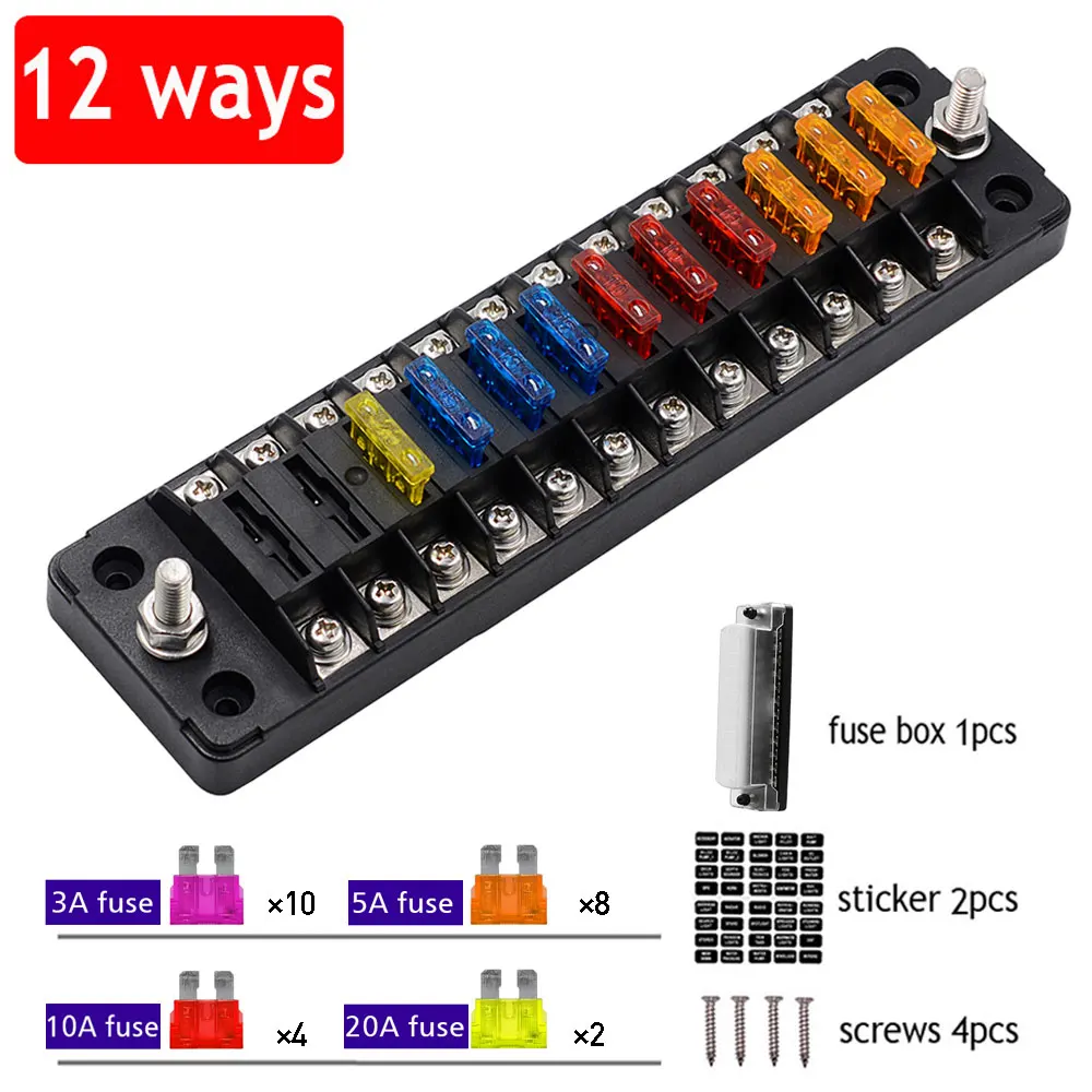 MuHize Kit Surtido De Fusibles Estándar 100 Fusibles De Cuchilla ATO Automáticos (2A, 3A, 5A, 7