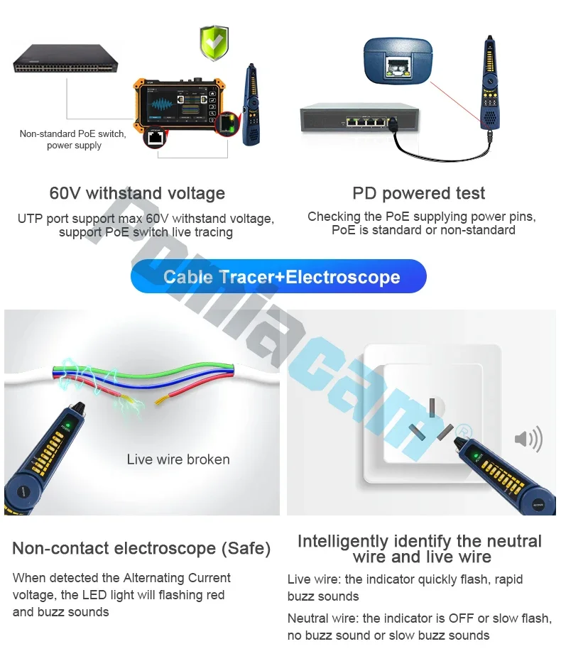 MOT-51 OTDR Tester 5.55 Inch OLED Touch Screen OTDR OPM VFL Optic Time-domain Re