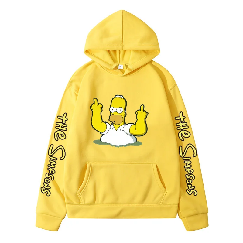 Apparel Yellow Bart Simpson Hoodie The Simpsons Bart Simpson