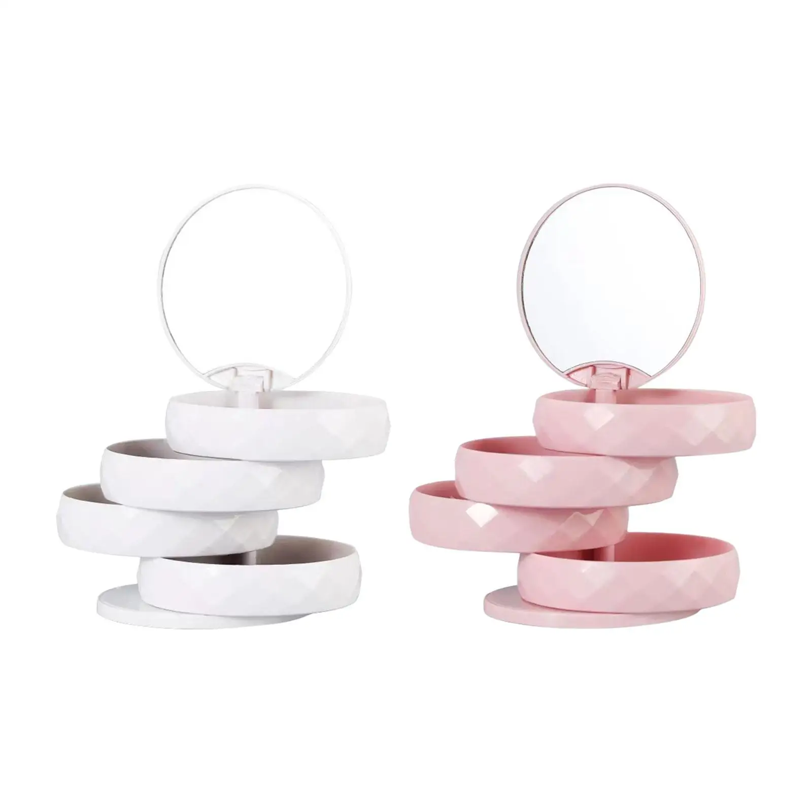 

Jewelry Box for 360 Degree Rotation Space Saver Jewelry Organizer for Bracelet Earrings Necklace Girlfriend Wife