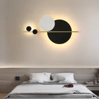 Lampe de chevet de chambre minimaliste moderne, lumière de personnalité, mur de fond de salon, designer 1