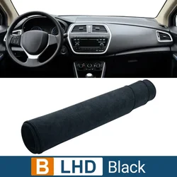Premium Car Dashboard Sun Shade Mat - Dash Cover & Interior Accessory (B LHD Black)