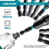 Libraton Magnetic Nut Driver, 20PCS Impact Drill Driver Bit Set 1/4" Metric 5-13mm & SAE Nut Driver 3/16''-1/2'' 3