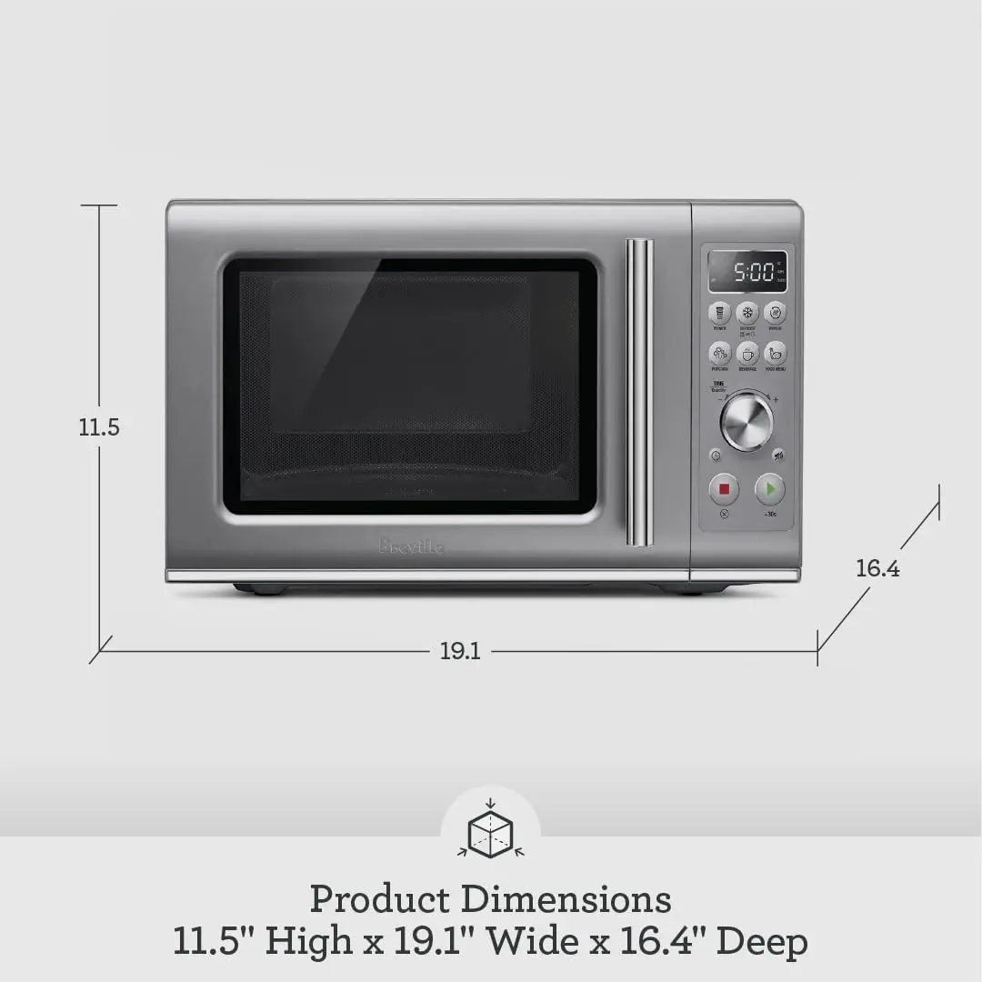 650 1  the Compact Wave Soft Close  Microwave, Silver 6