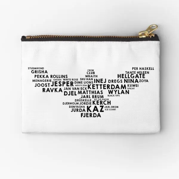 

Six Of Crows Zipper Pouches Packaging Women Underwear Men Pocket Money Socks Pure Coin Wallet Cosmetic Key Bag Storage Small