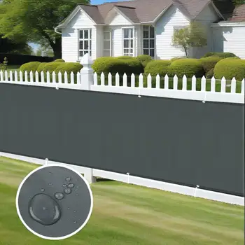 300-600CM Privacy Fence Screen Polyester Patio Privacy Screen Shade Cloth Fence Covering for Outdoor Balcony Yard Panel Garden