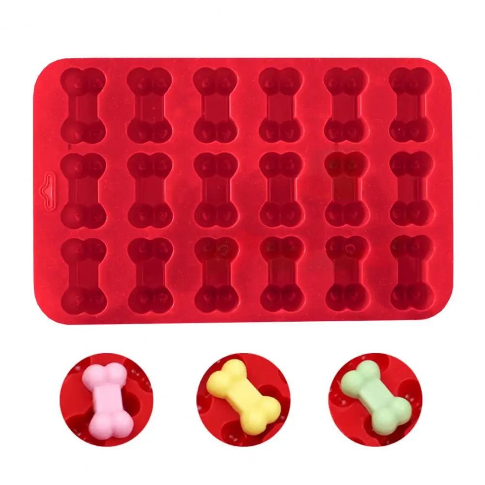 

Homemade Treat Mold Non-stick Silicone Cake Mold with Cat Paw Bone Shape 10/18 Cavities for Diy Pudding Chocolate Candy Baking