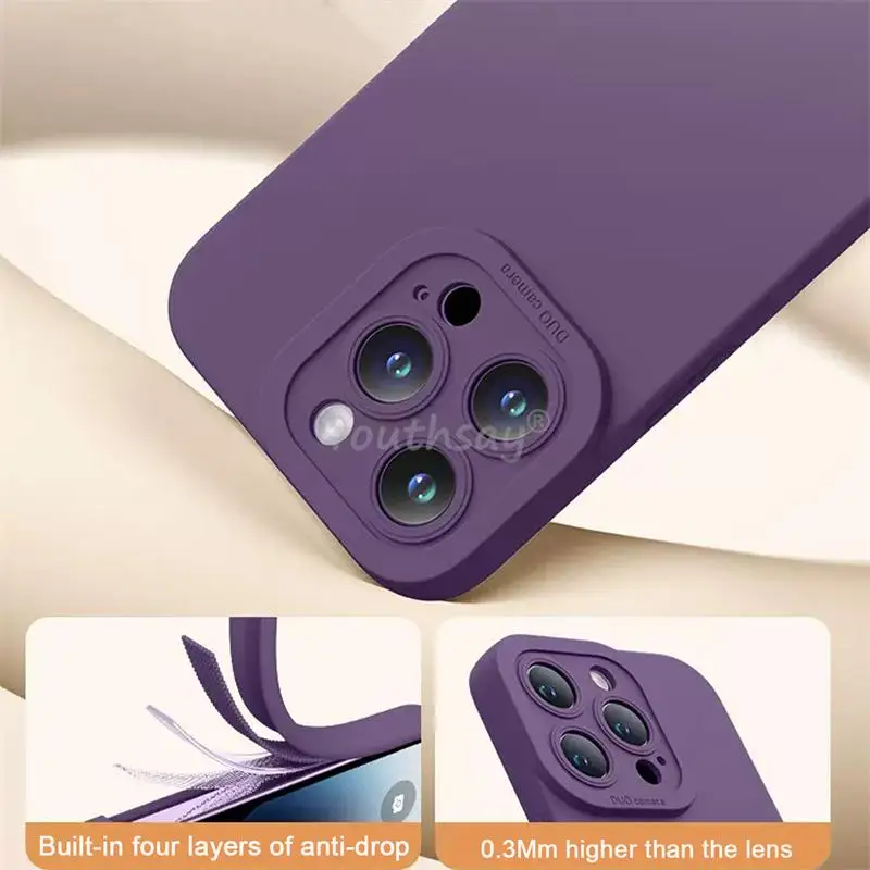 For Xiaomi Redmi 13C Case Camera Protector Liquid Silicone Case Redmi 13C Cover Anti-drop Phone Cover Redmi 13C Case