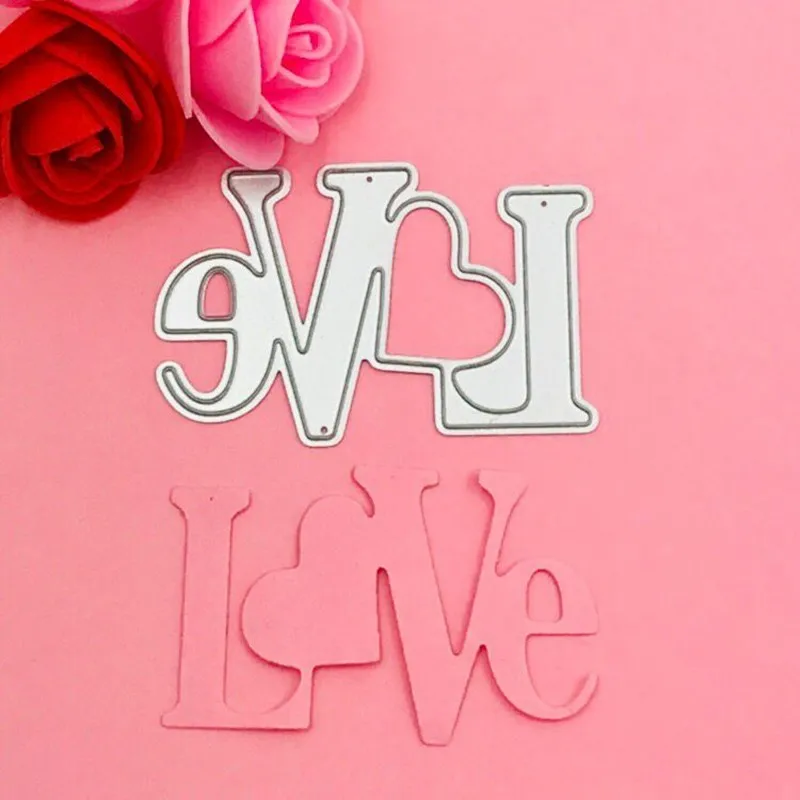 

4*6cm Love Letter Metal Cut Dies Stencils for Scrapbooking Stamp/Photo Album Decorative Embossing DIY Paper Cards
