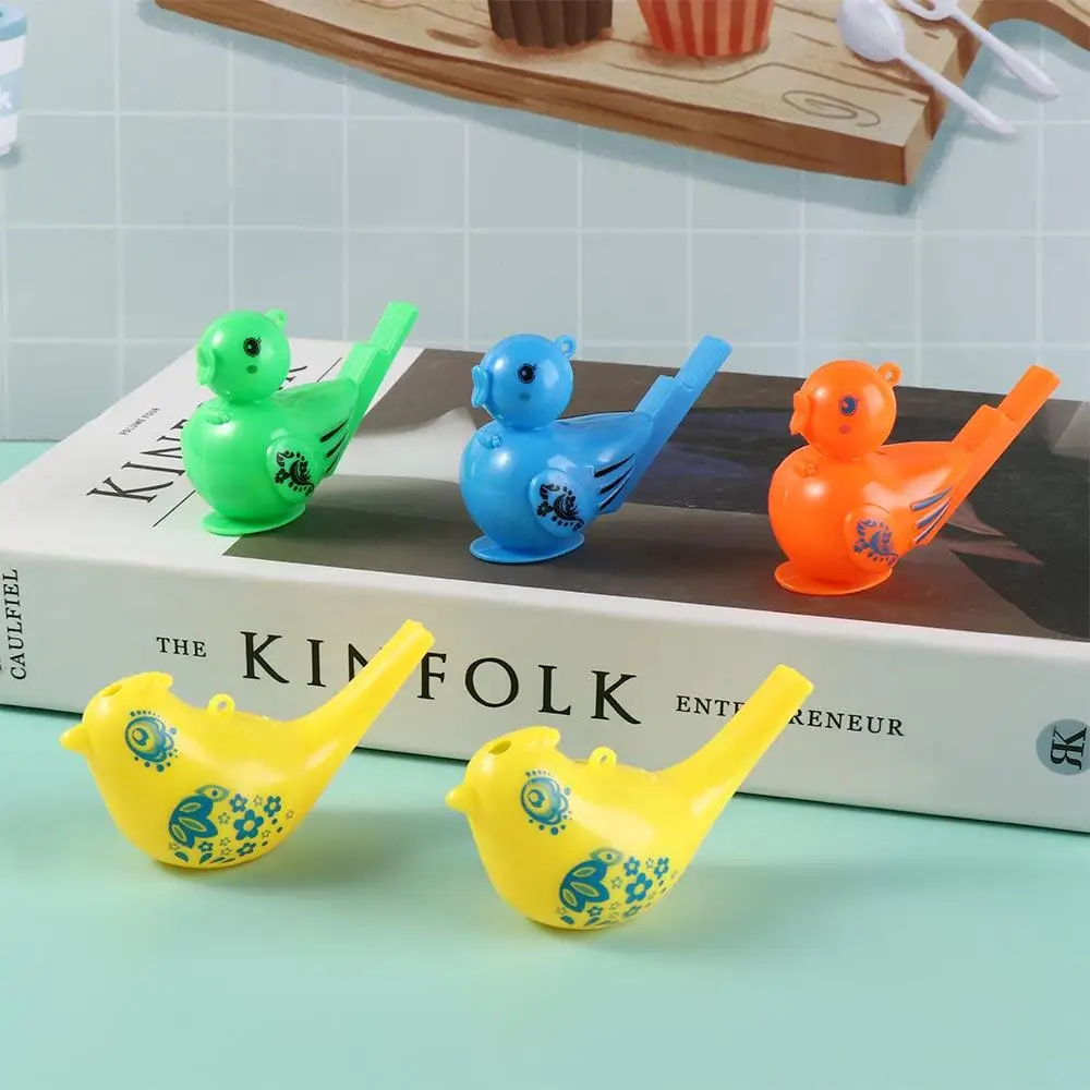 Outdoor Sports Funny Water Bird Whistle Drawing Colored Party Whistles Random Novelty Musical Toy For Girls Boys 5PCS mini whistle