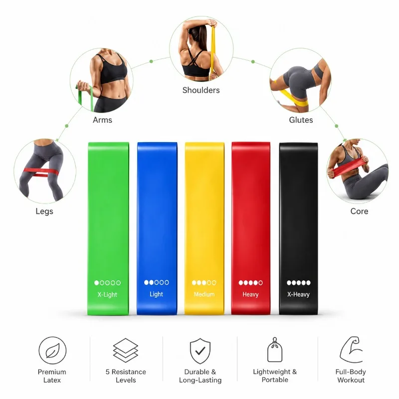Resistance Bands Set Gym Equipment for Home Fitness Elastic Bands Strength Agility Training Equipment Handy Gym Workout Boxing - 4