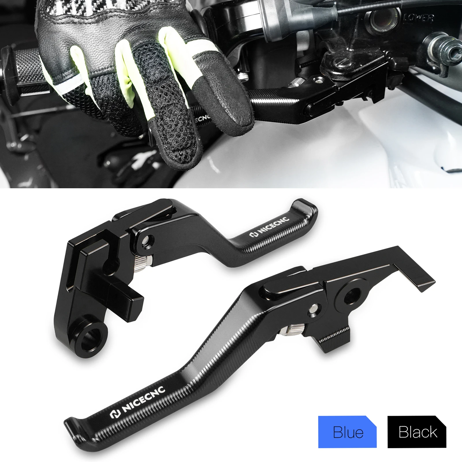 NICECNC Kupplungshebel Für Yamaha XSR700 MT-07 - CNC Aluminium Schwarz