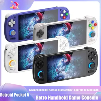 Retroid Pocket 5 Console di gioco portatile SD865 schermo Oled HD da 5.5 pollici Bluetooth 5.1 Android 13 5000mAh lettore di videogiochi retrò 1